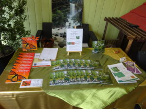 Display table featuring Barbara Harry’s inspirational parables Oasis: Soul Refreshing and Waiting: Soul Transformation at the October 2024 book launch.